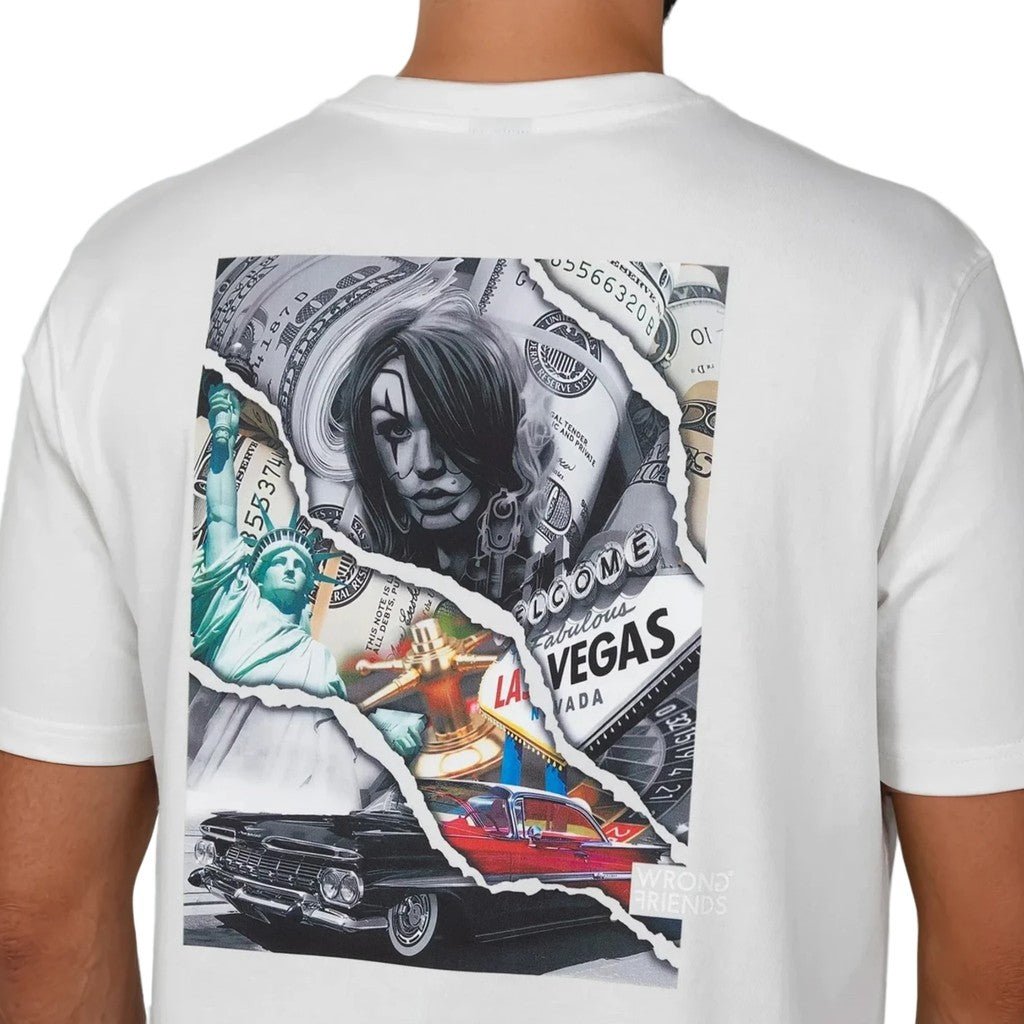 Wrong Friends SPRING VALLEY T-SHIRT - COCONUT WHITE Wit