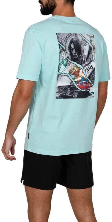 Wrong Friends SPRING VALLEY T-SHIRT - LIGHT BLUE Blauw