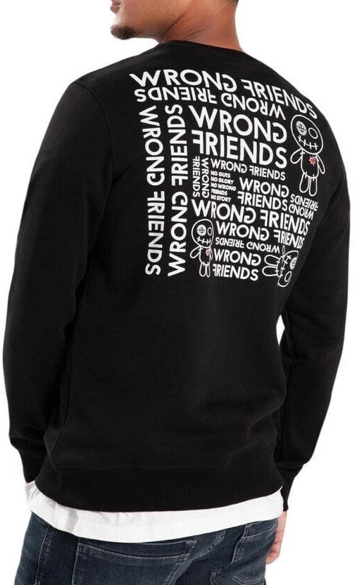 Wrong Friends TAOS SWEATER - BLACK Zwart