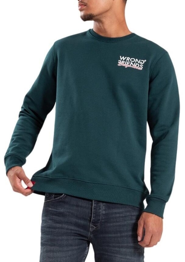 Wrong Friends TAOS SWEATER - TEAL Zwart