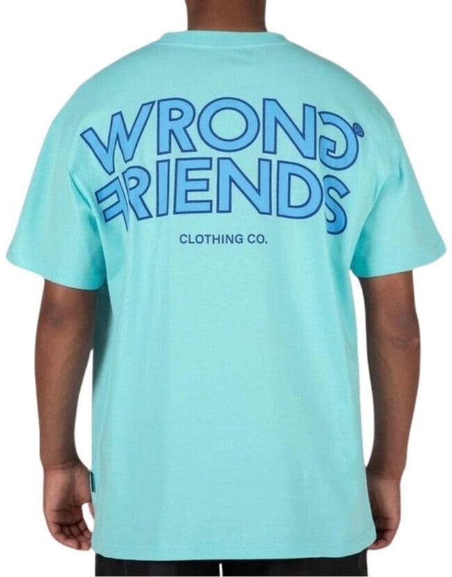 Wrong Friends TIRANA OVERSIZED T-SHIRT - BLUE Blauw