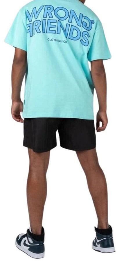 Wrong Friends TIRANA OVERSIZED T-SHIRT - BLUE Blauw