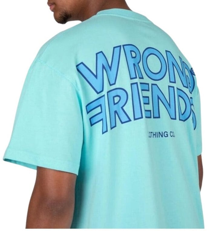 Wrong Friends TIRANA OVERSIZED T-SHIRT - BLUE Blauw