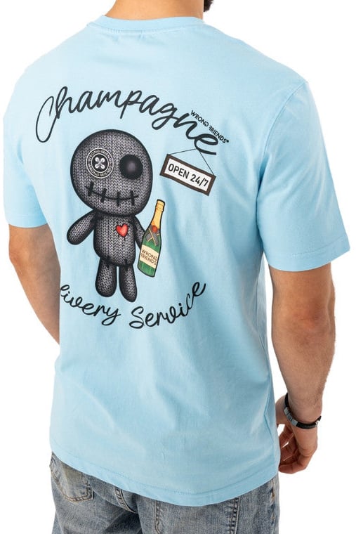 Wrong Friends TULSA T-SHIRT - LIGHT BLUE Blauw