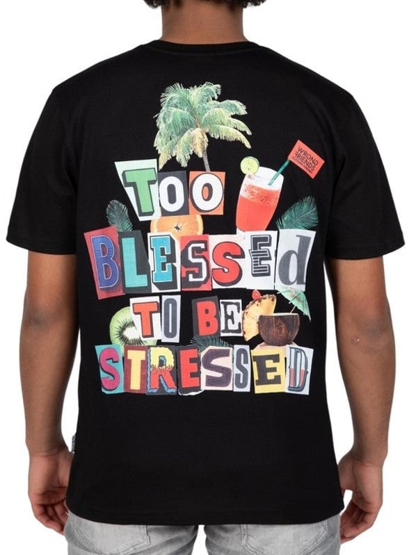Wrong Friends TULUM T-SHIRT - BLACK Zwart