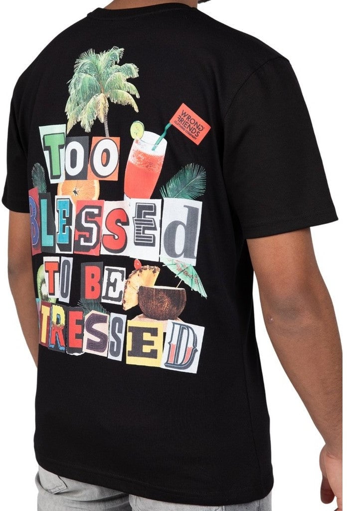 Wrong Friends TULUM T-SHIRT - BLACK Zwart