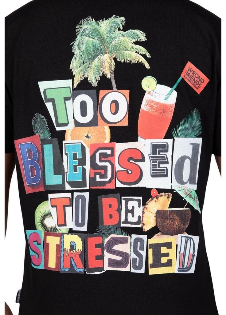 Wrong Friends TULUM T-SHIRT - BLACK Zwart