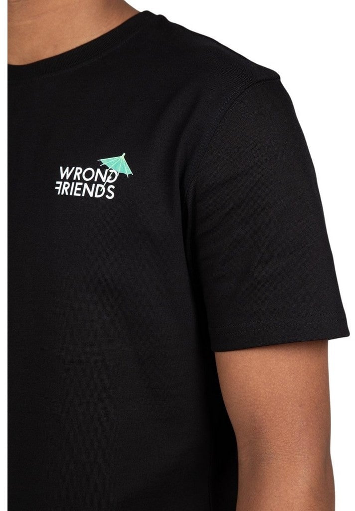 Wrong Friends TULUM T-SHIRT - BLACK Zwart