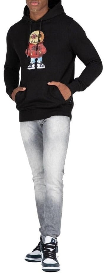 Wrong Friends VALENCIA HOODIE - BLACK/RED Zwart