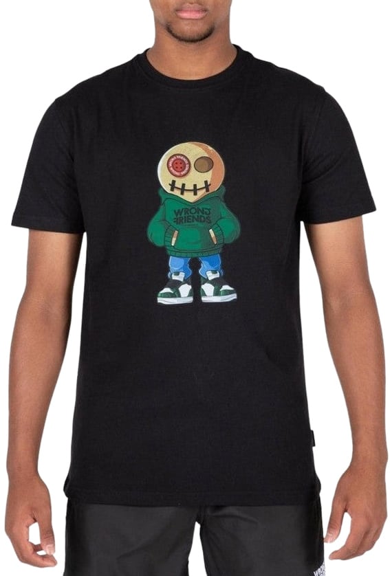 Wrong Friends VALENCIA VOODOO T-SHIRT - BLACK/GREEN Groen