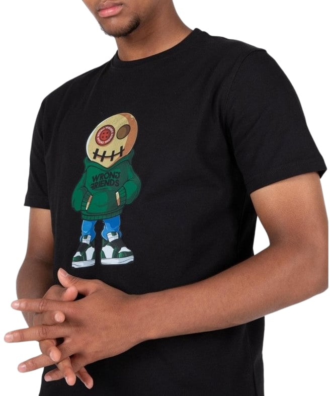 Wrong Friends VALENCIA VOODOO T-SHIRT - BLACK/GREEN Groen