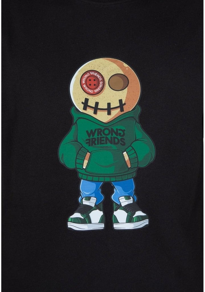 Wrong Friends VALENCIA VOODOO T-SHIRT - BLACK/GREEN Groen