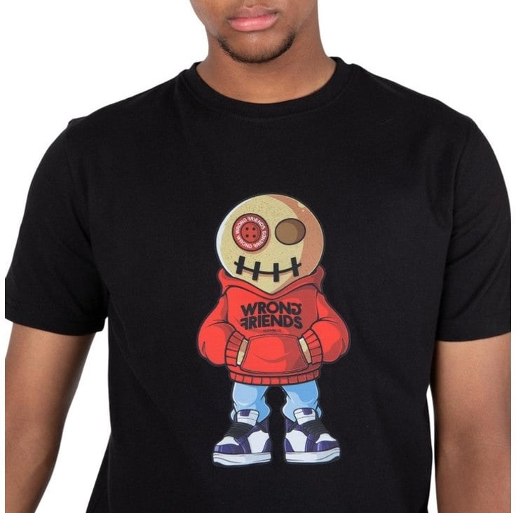 Wrong Friends VALENCIA VOODOO T-SHIRT - BLACK/RED Zwart