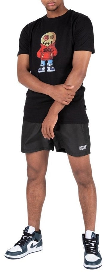 Wrong Friends VALENCIA VOODOO T-SHIRT - BLACK/RED Zwart