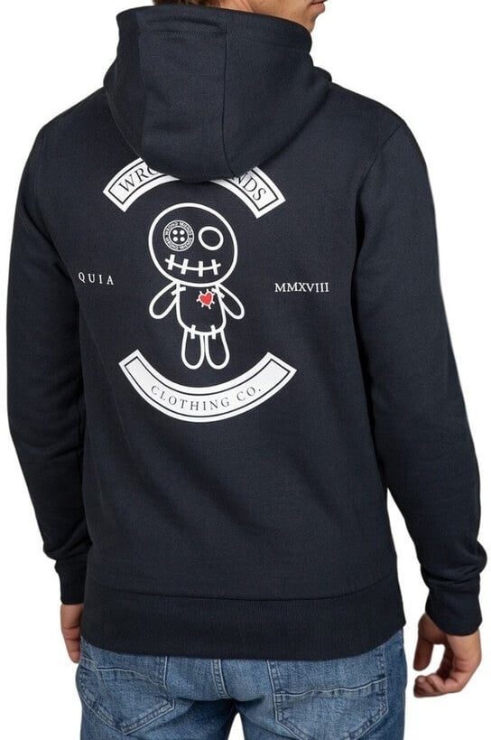 Wrong Friends VERONA HOODIE - ANTHRACITE Zwart