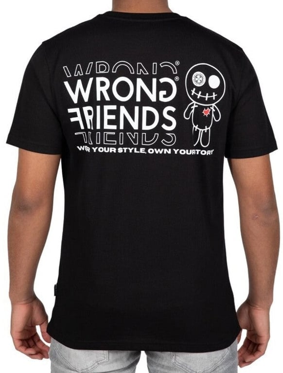 Wrong Friends VICHY T-SHIRT - BLACK Zwart