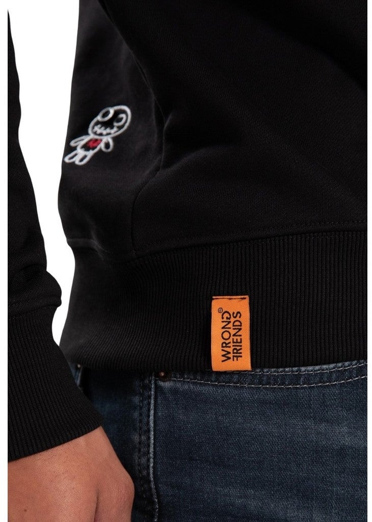 Wrong Friends VIGO SWEATER - BLACK Zwart