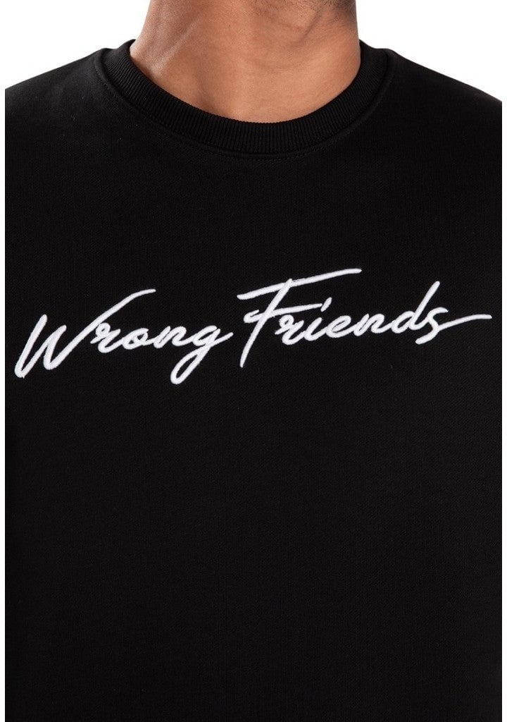 Wrong Friends VIGO SWEATER - BLACK Zwart