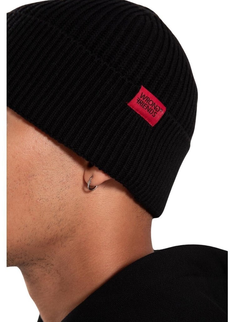 Wrong Friends VOODOO BEANIE - BLACK Zwart