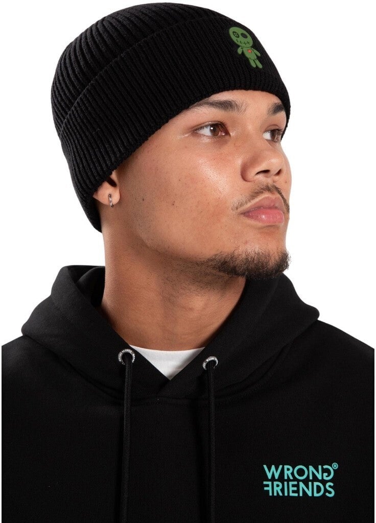 Wrong Friends VOODOO BEANIE - BLACK Zwart