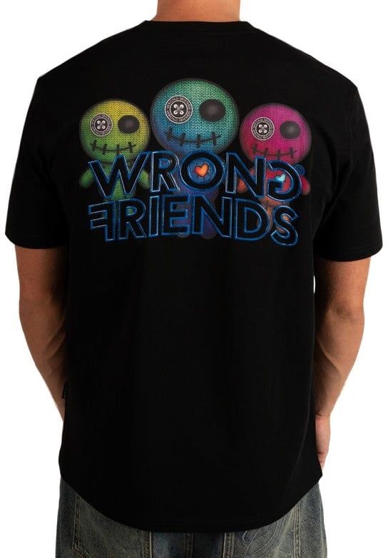 Wrong Friends WALDEN T-SHIRT - BLACK Zwart