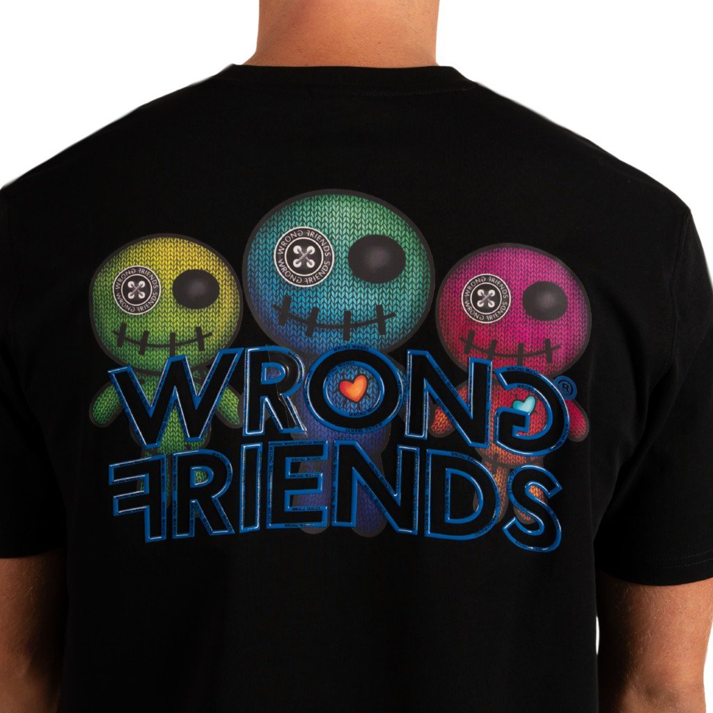 Wrong Friends WALDEN T-SHIRT - BLACK Zwart