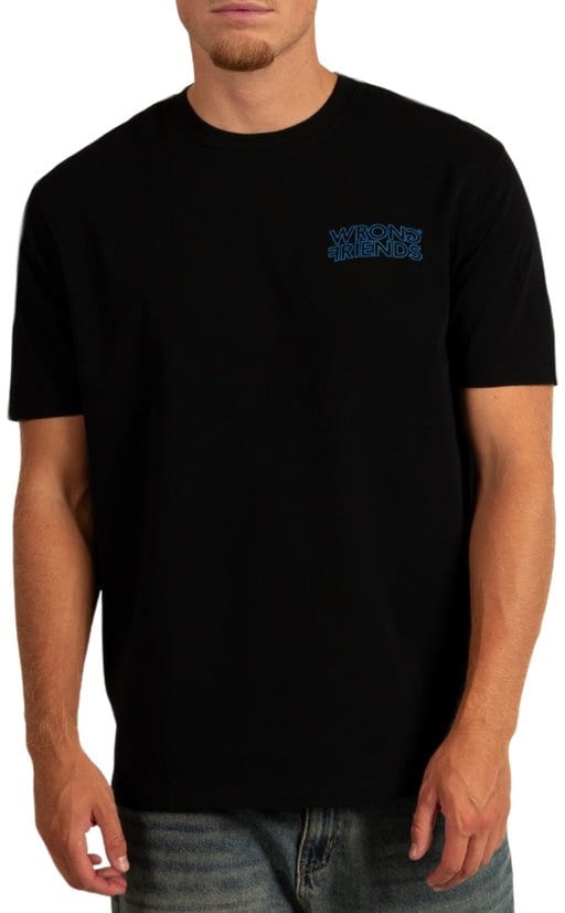 Wrong Friends WALDEN T-SHIRT - BLACK Zwart