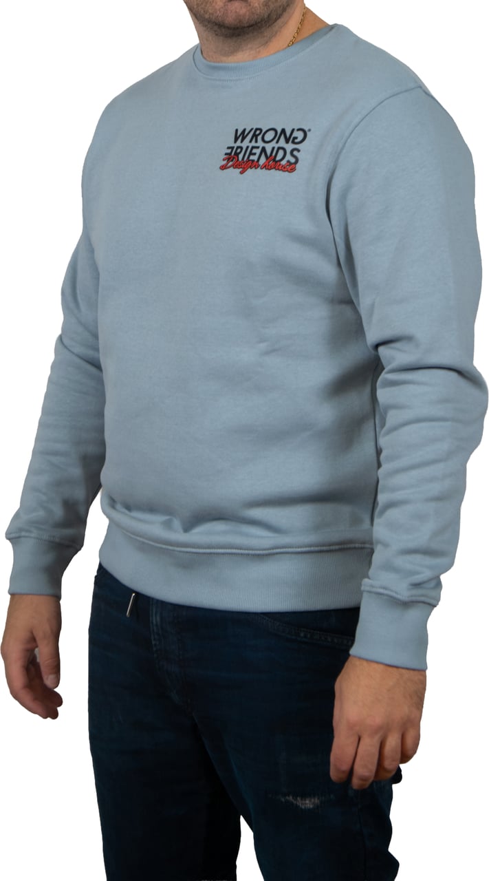 Wrong Friends WF Design House Sweater Blauw