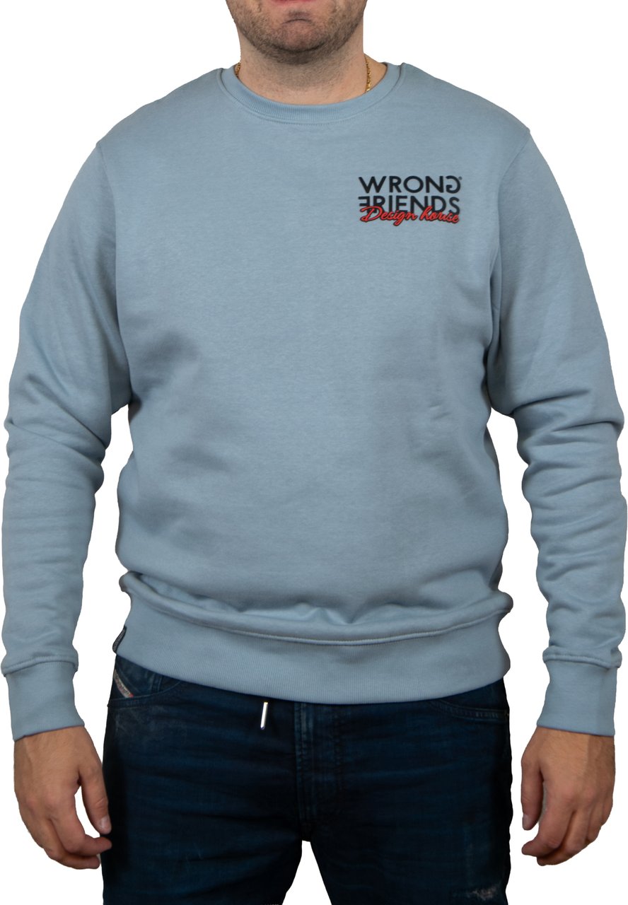 Wrong Friends WF Design House Sweater Blauw