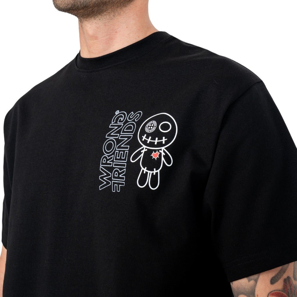 Wrong Friends ZICAT T-SHIRT - BLACK Zwart