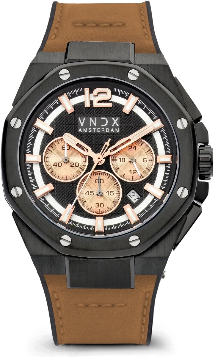 VNDX Amsterdam VNDX Wise Man Silicon Bruin LB11899-17 horloge Bruin