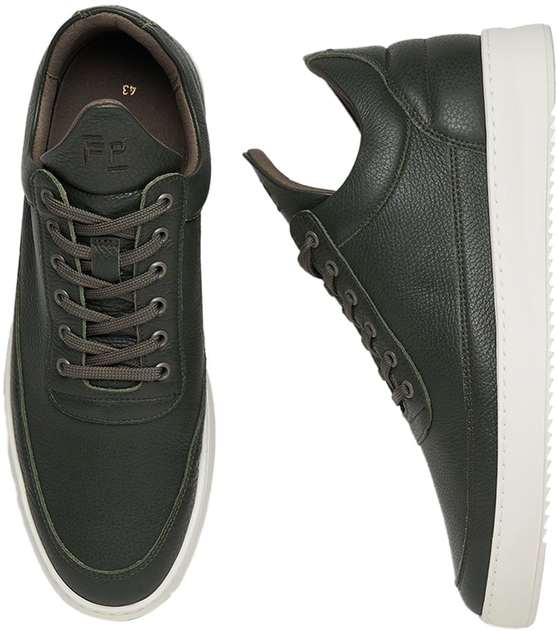 Filling Pieces Heren Low Top Grain Sneaker Groen Groen