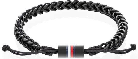 Tommy Hilfiger Tommy Hilfiger Jewels TJ2790513 Armband Heren Staal Nylon 19,5cm Zwart