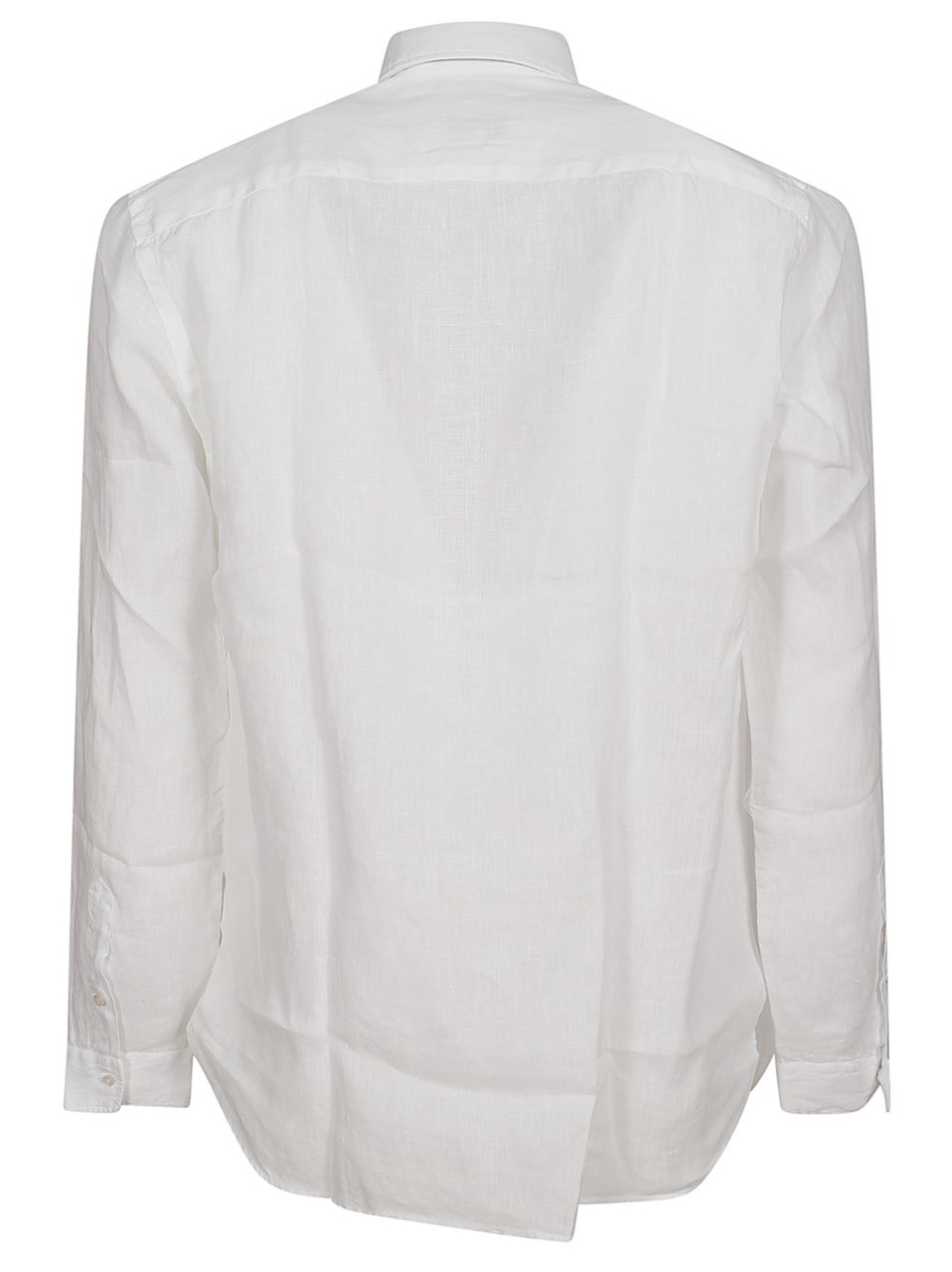 Xacus Linen Long-Sleeve Shirt With Traditional Collar And Buttoned Cuffs Wit