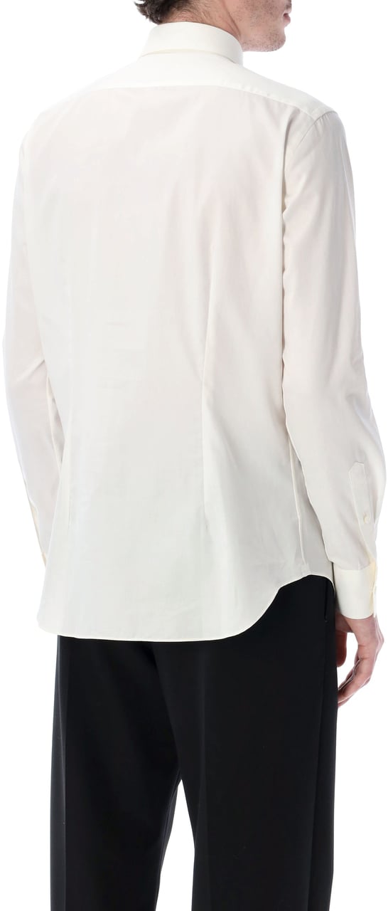 Xacus Xacus white shirt with French collar Neutraal