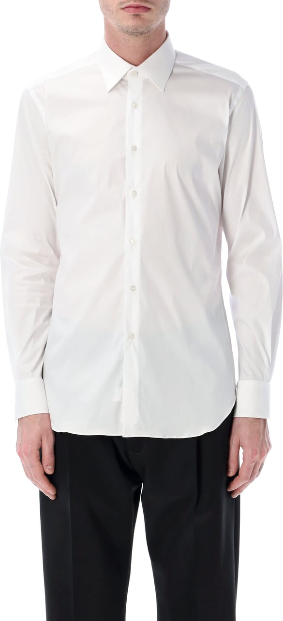 Xacus Xacus stretch cotton classic shirt Wit