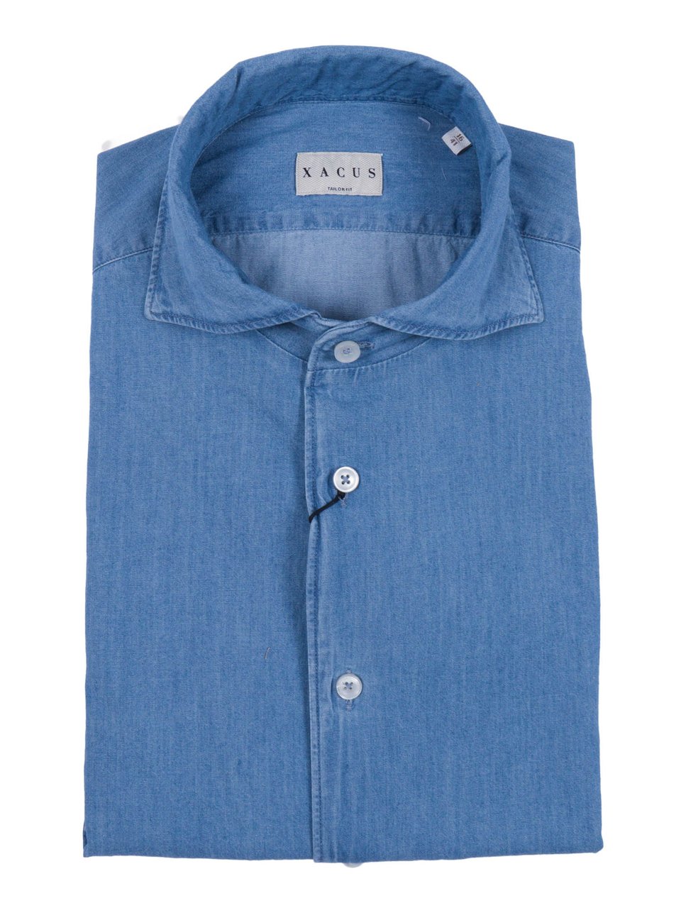 Xacus Light Blue Camicia Cotton Shirt Blauw