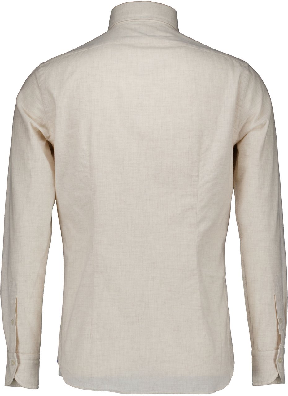 Xacus Xacus Washed Shirt Lange Mouw Overhemden Ecru 721ml/91175 Wit