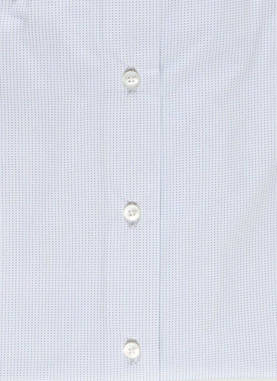 Xacus White Polka Dots Active Casual Shirt Wit