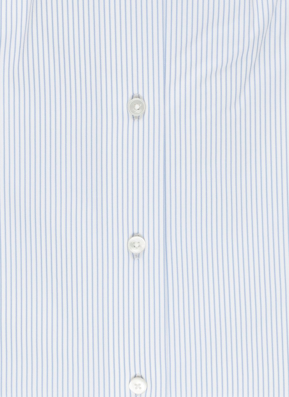 Xacus White Striped Active Casual Shirt Wit