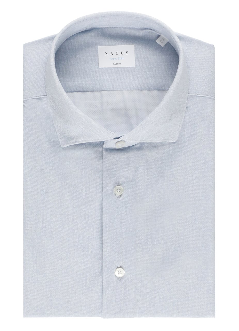 Xacus Light Blue Long Sleeves Shirt Wit