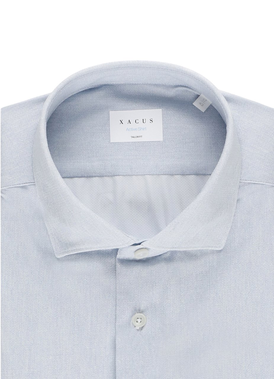 Xacus Light Blue Long Sleeves Shirt Wit