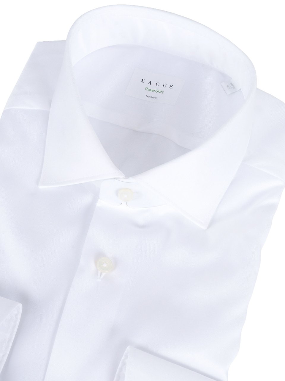 Xacus White Crisp Pointed Collar Shirt Wit
