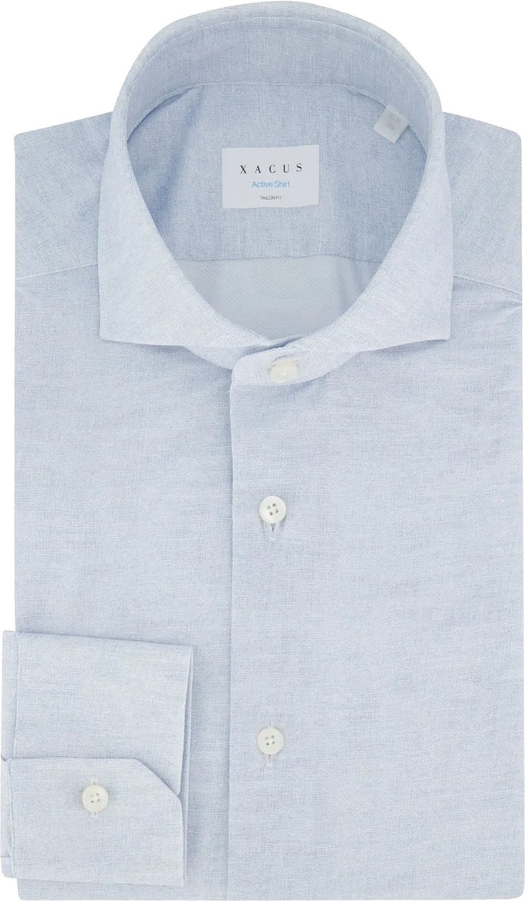 Xacus Active Tailor Linnen Look Light Blu Blauw