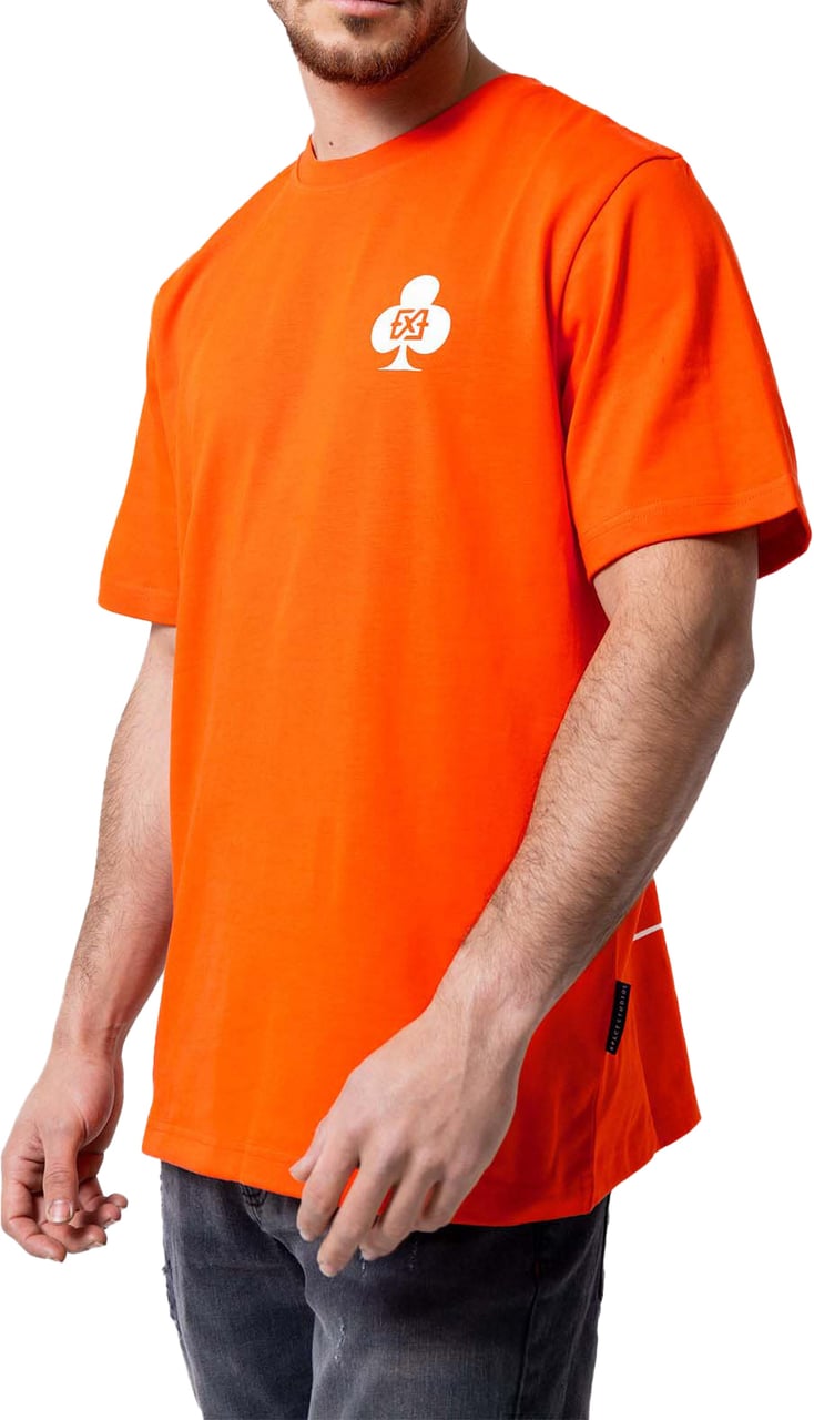 XPLCT Studios Card Tee | Orange/Black Zwart