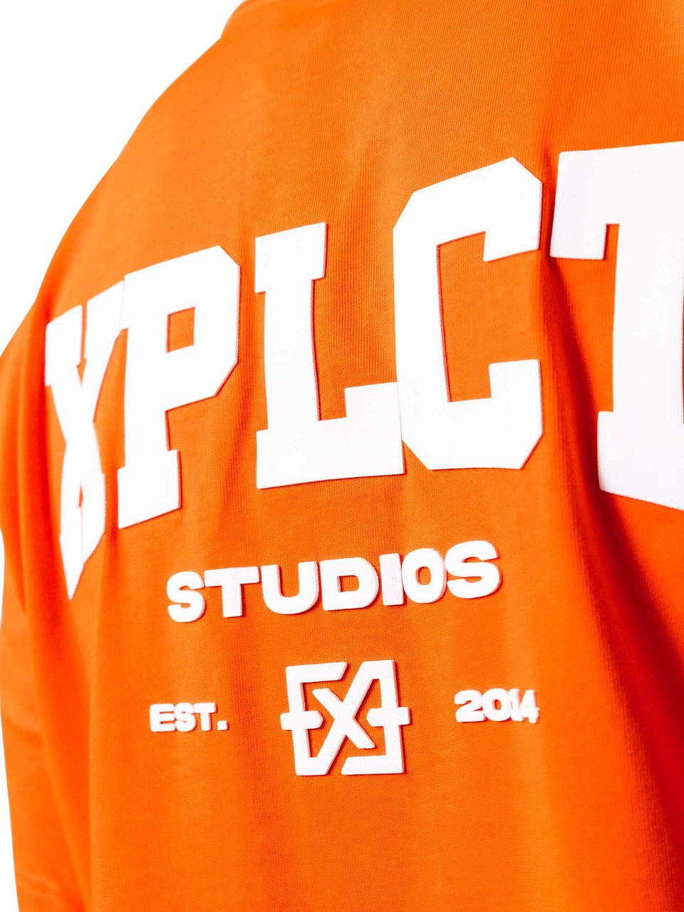 XPLCT Studios Community Tee | Orange/White Zwart