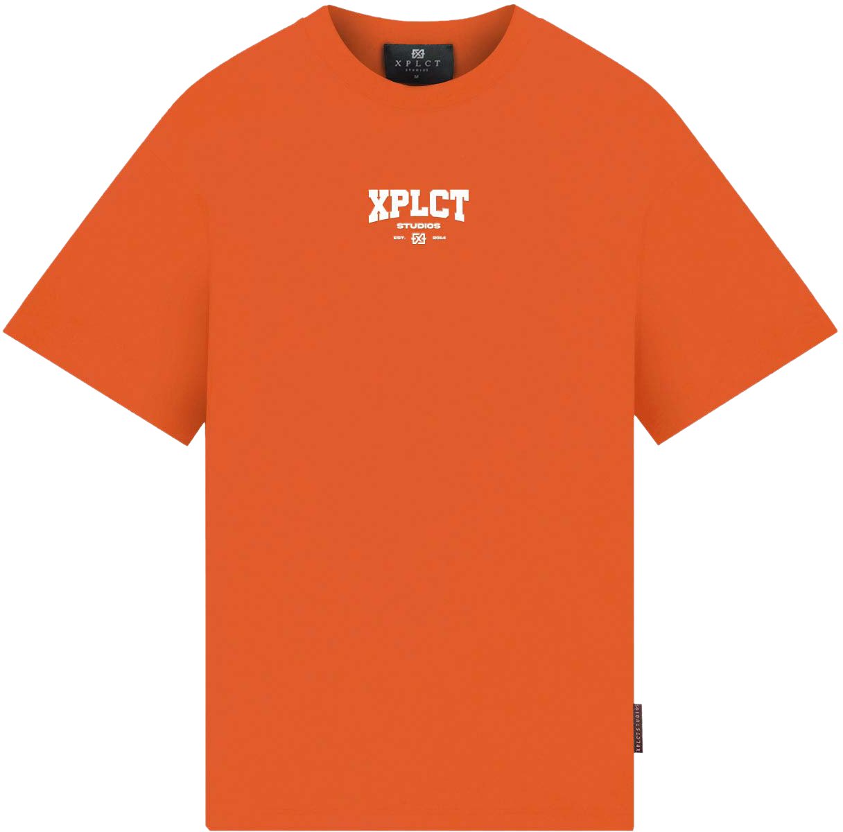 XPLCT Studios Community Tee | Orange/White Zwart