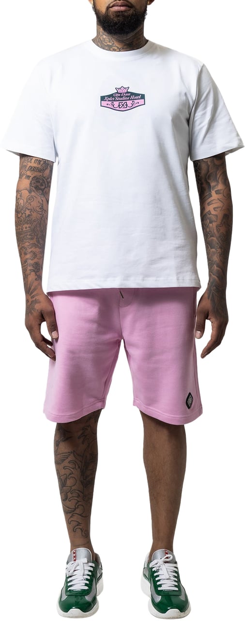 XPLCT Studios Hotel Tee | White Blauw