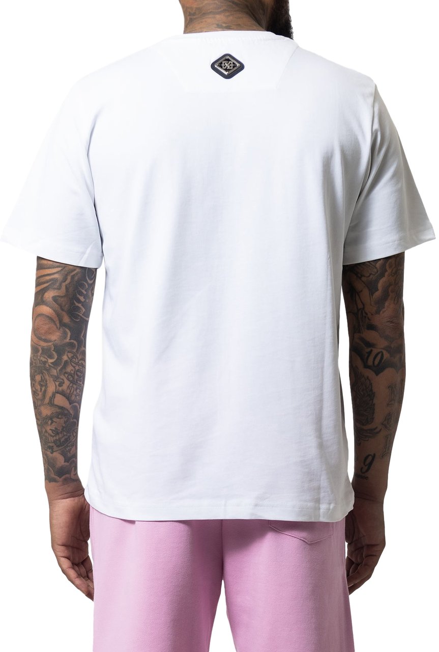 XPLCT Studios Hotel Tee | White Blauw