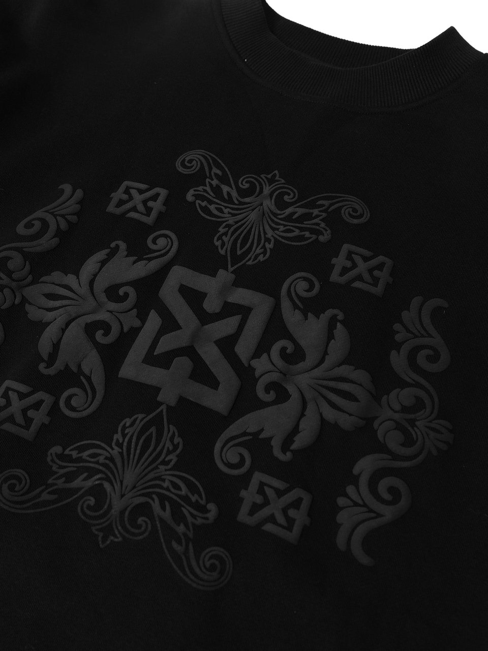 XPLCT Studios Baroque Sweater | Black Grijs